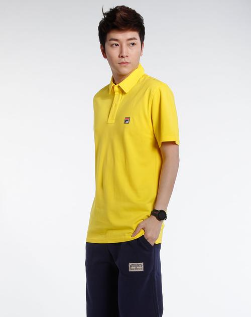 黄色时尚简约短袖衫